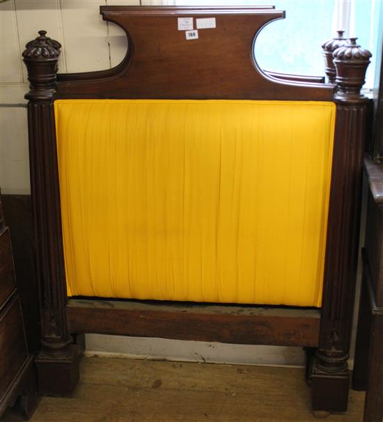 19thc mahogany bedhead and footboard